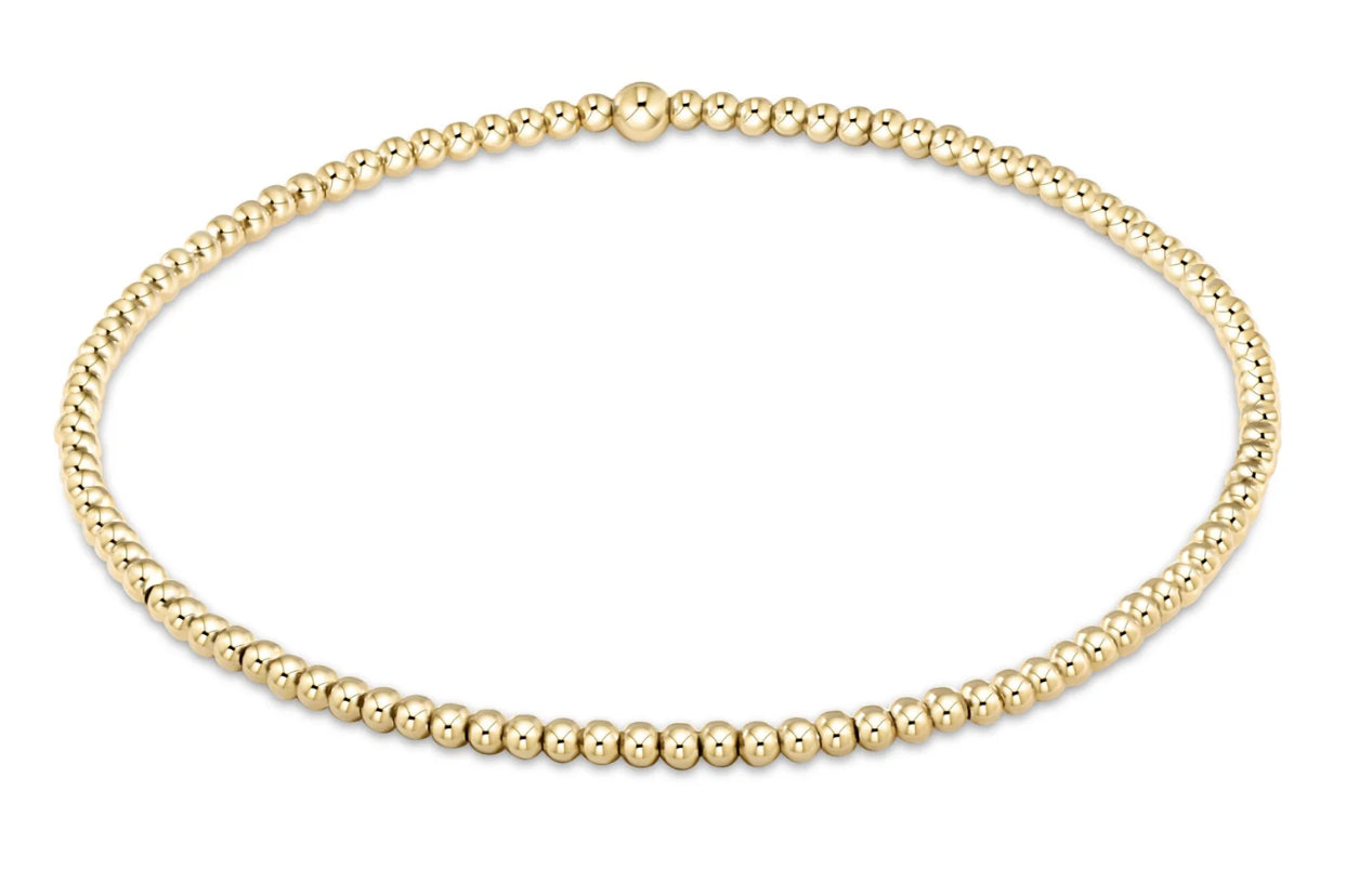 Classic Gold 2mm Bead Bracelet