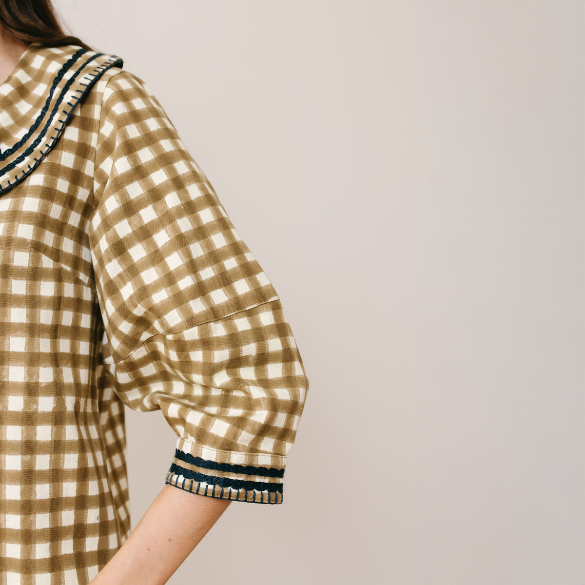 Painted Gingham Quinn Dress