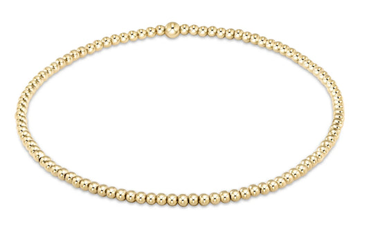 Classic Gold 2mm Bead Bracelet