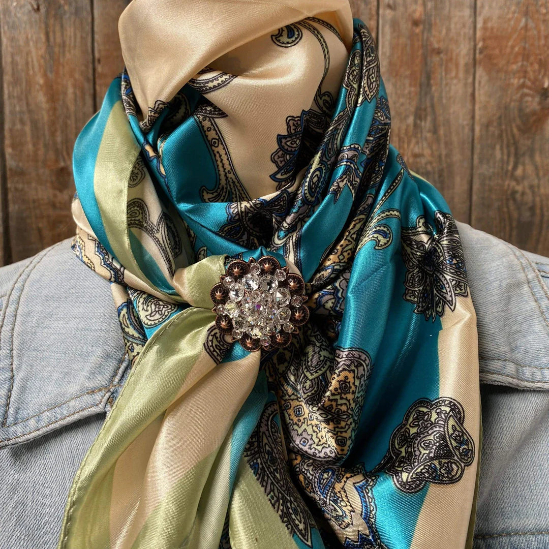 Turqouise Paisley Wild Rag