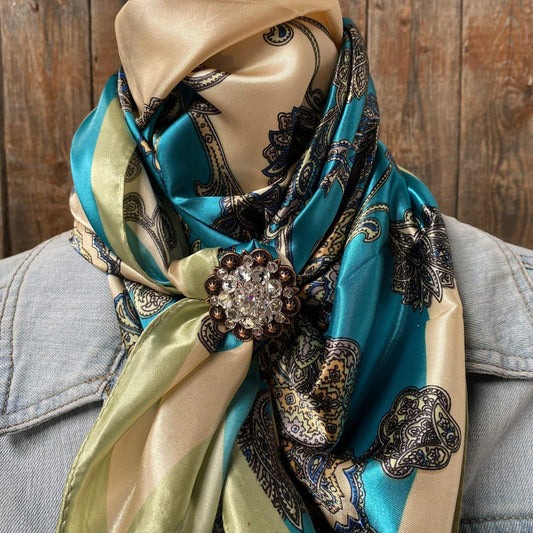 Turqouise Paisley Wild Rag