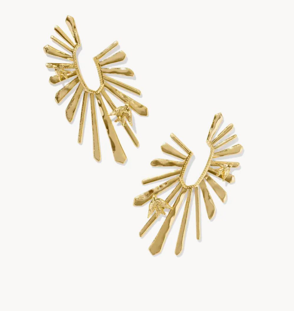 Melody Bird Hoop Earrings