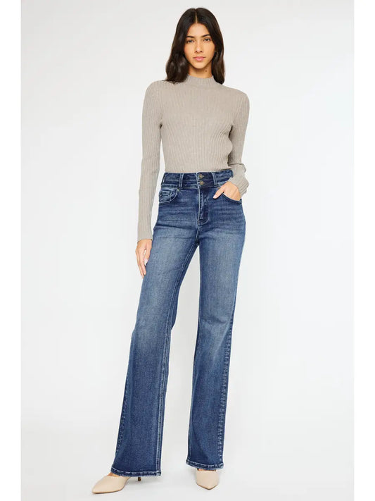 High Rise Wide Flare Jeans