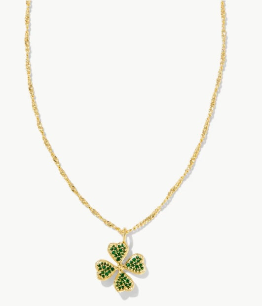 Clover Crystal Pendant Necklace