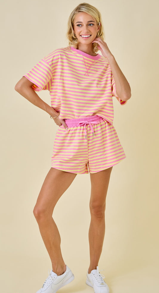 Striped Terry Lounge Set