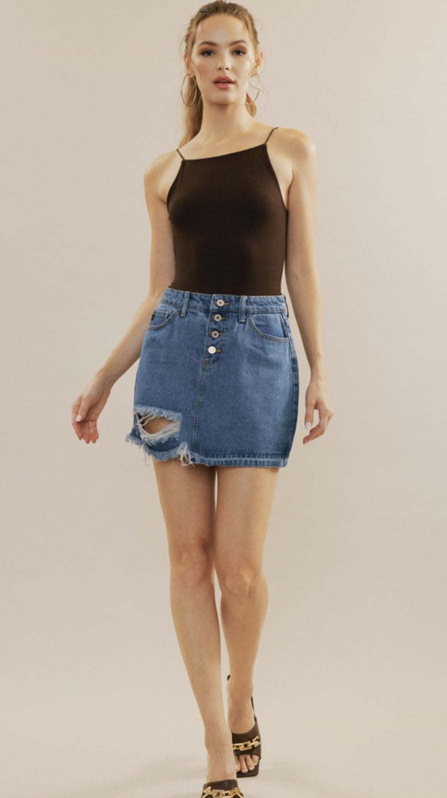 Denim Mini Skirt