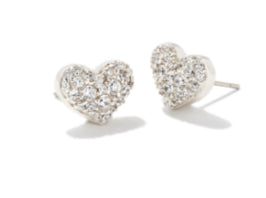 Ari Pave Crystal Heart Earring