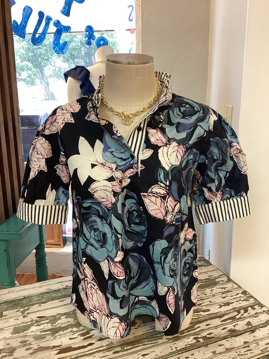 Striped Floral Top