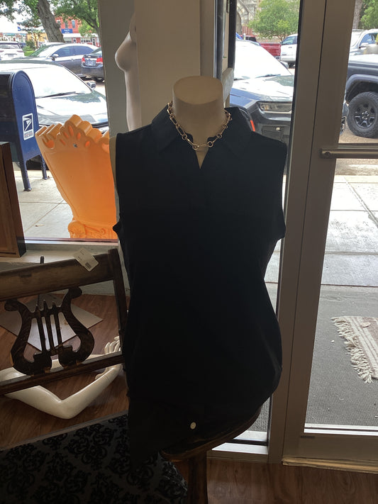 Lea Sleeveless Polo Collar Tunic