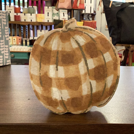 Buffalo Plaid Pumpkin Sponge