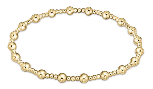 Classic Sincerity Pattern 4mm Bead Bracelet - Gold