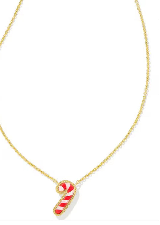 Candy Cane Pendant Necklace