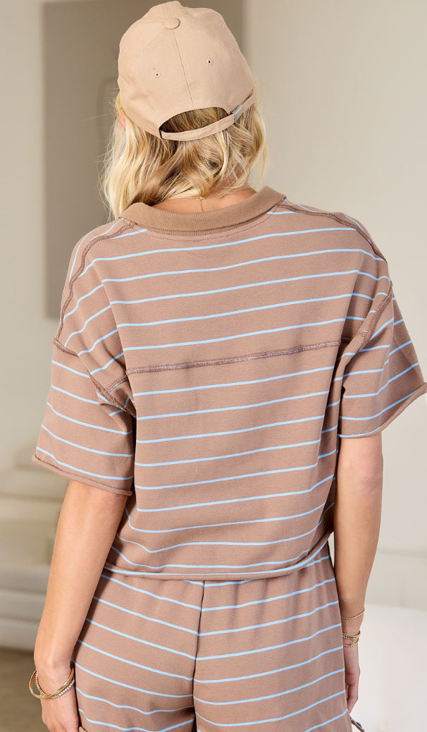 Striped Knit Matching Set