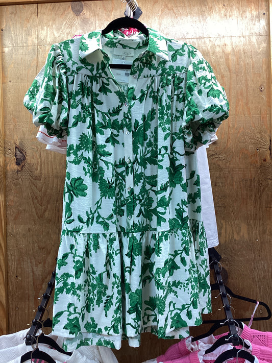 Floral Button Down Mini Dress
