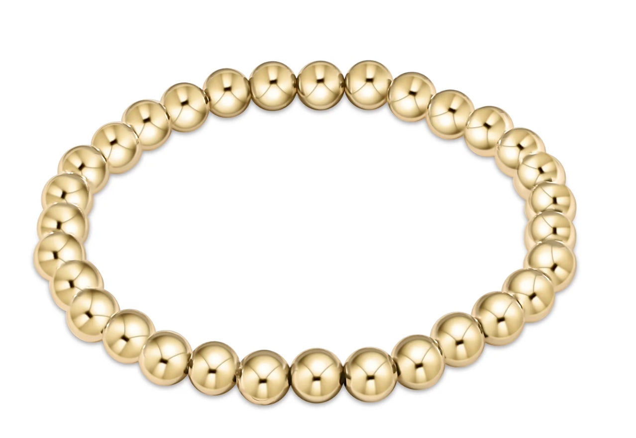 Classic Gold 6mm Bead Bracelet