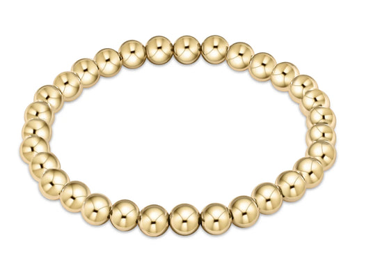 Classic Gold 6mm Bead Bracelet