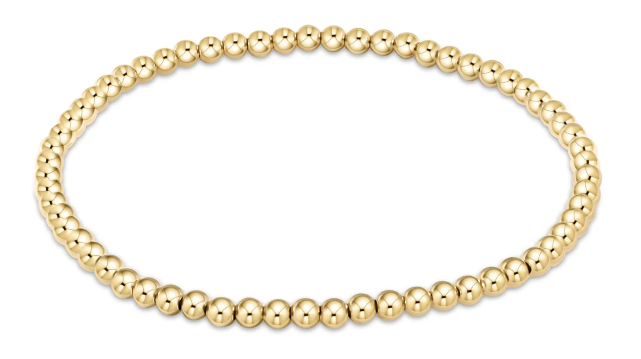 Classic Gold 3mm Bead Bracelet
