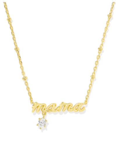 Mama Crystal Pendant Necklace