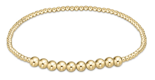 Classic Gold Beaded Bliss 2mm Bead Bracelet - 4mm Gold