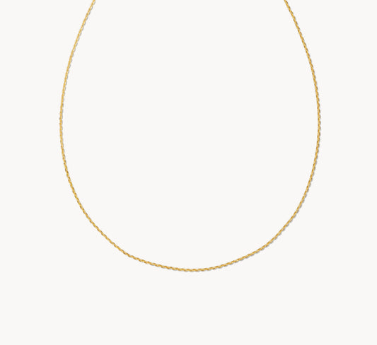 22” Thin Chain Necklace 18k Gold Vermeil