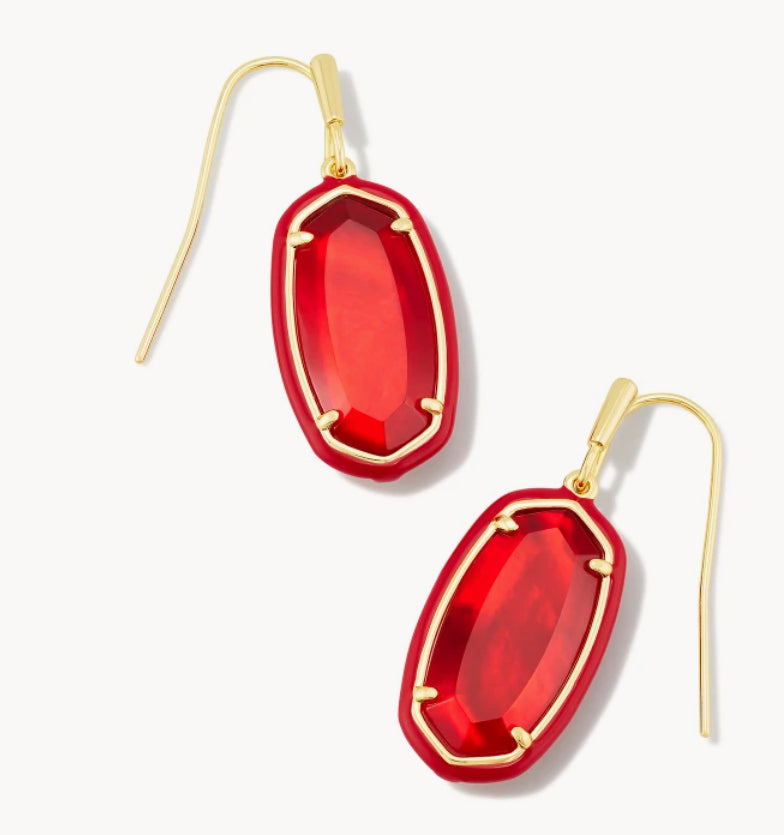 Dani Enamel Frame Drop Earrings