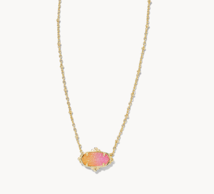 Elisa Petal Framed Short Pendant Necklace