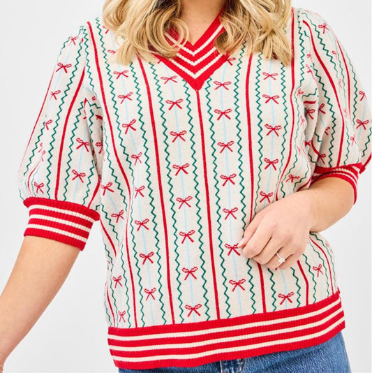 Sweater Faith In A Bow