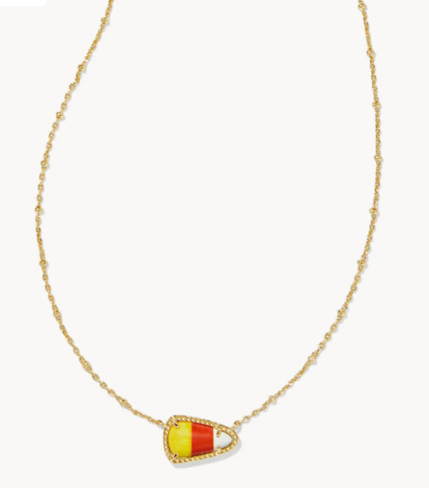 Candy Corn Short Pendant Necklace