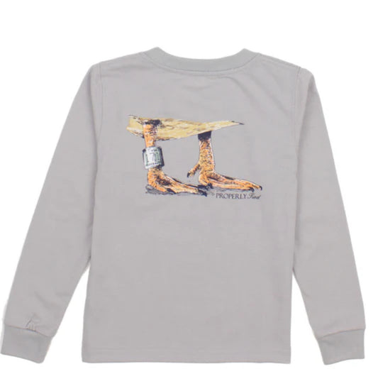 Duck Band Long Sleeve-Ice Grey