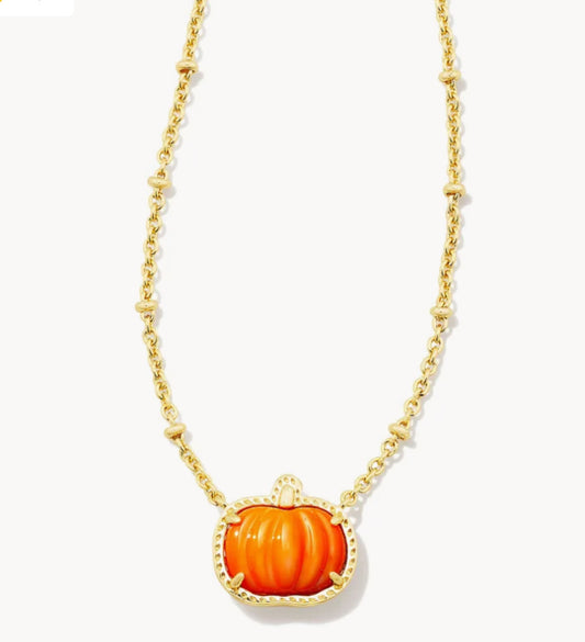 Pumpkin Short Pendant Necklace