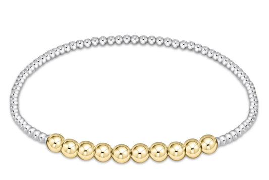 Classic Beaded Bliss 2mm Bead Bracelet - 4mm - Mixed Metal
