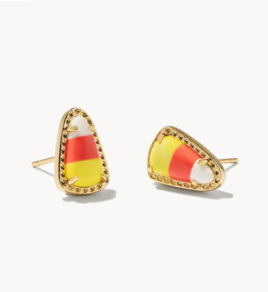Candy Corn Stud Earring