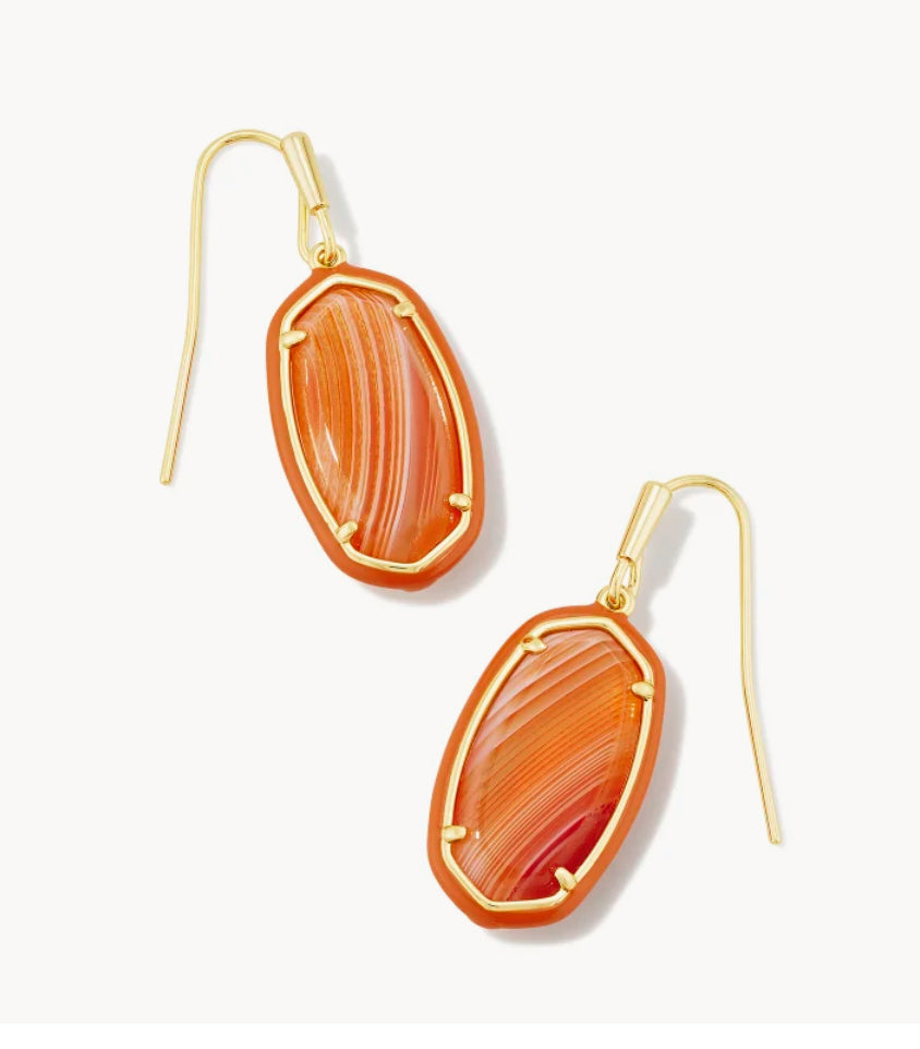 Dani Enamel Frame Drop Earrings