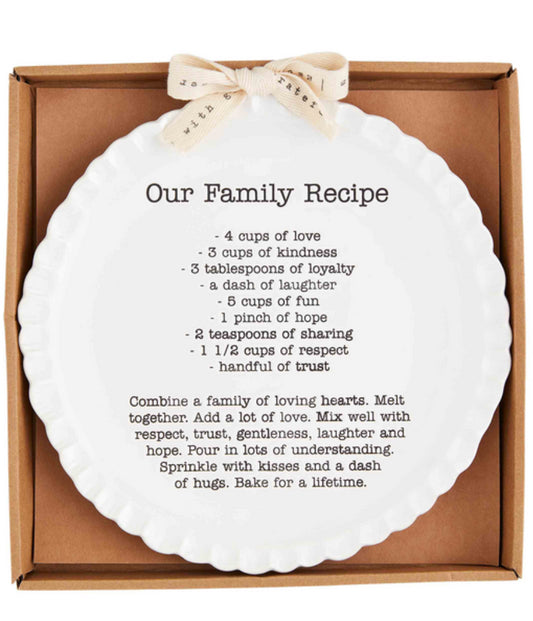 Family Recipe Plate