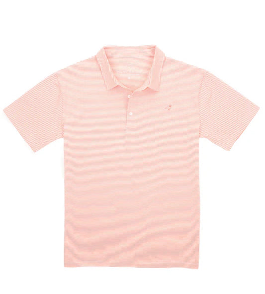 Jackson Polo-Coral Stripe