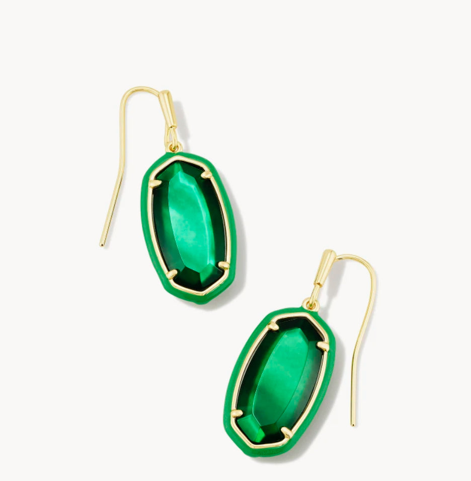 Dani Enamel Frame Drop Earrings