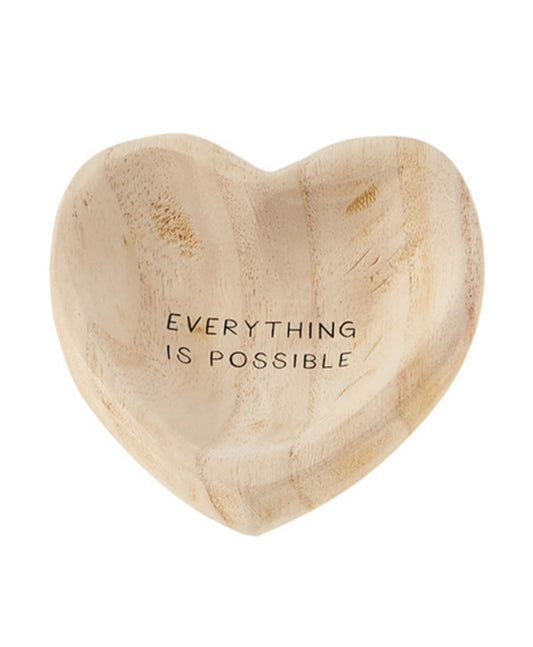 Everything Is Possible Wood Trinket Tray