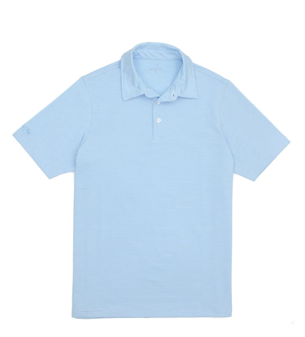 Gulfport Polo-Powder Blue Stripe