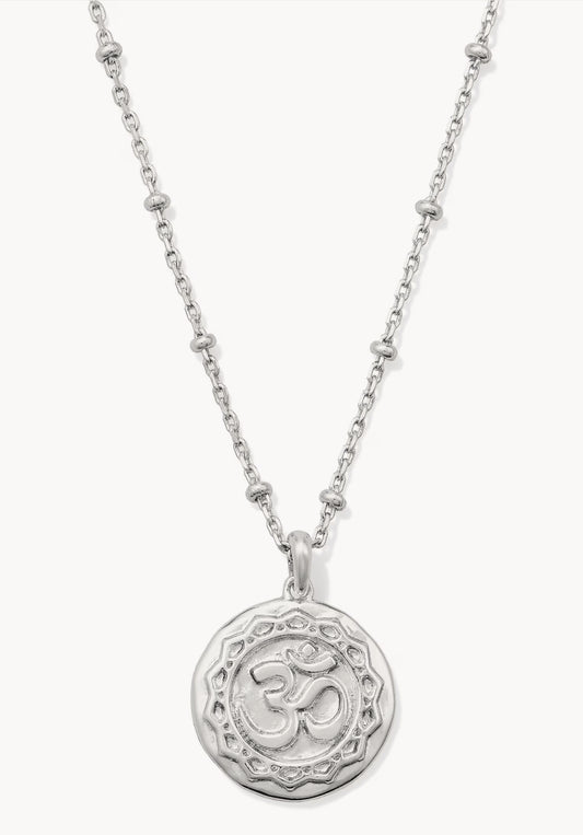 Om Coin Gold Short Pendant Necklace