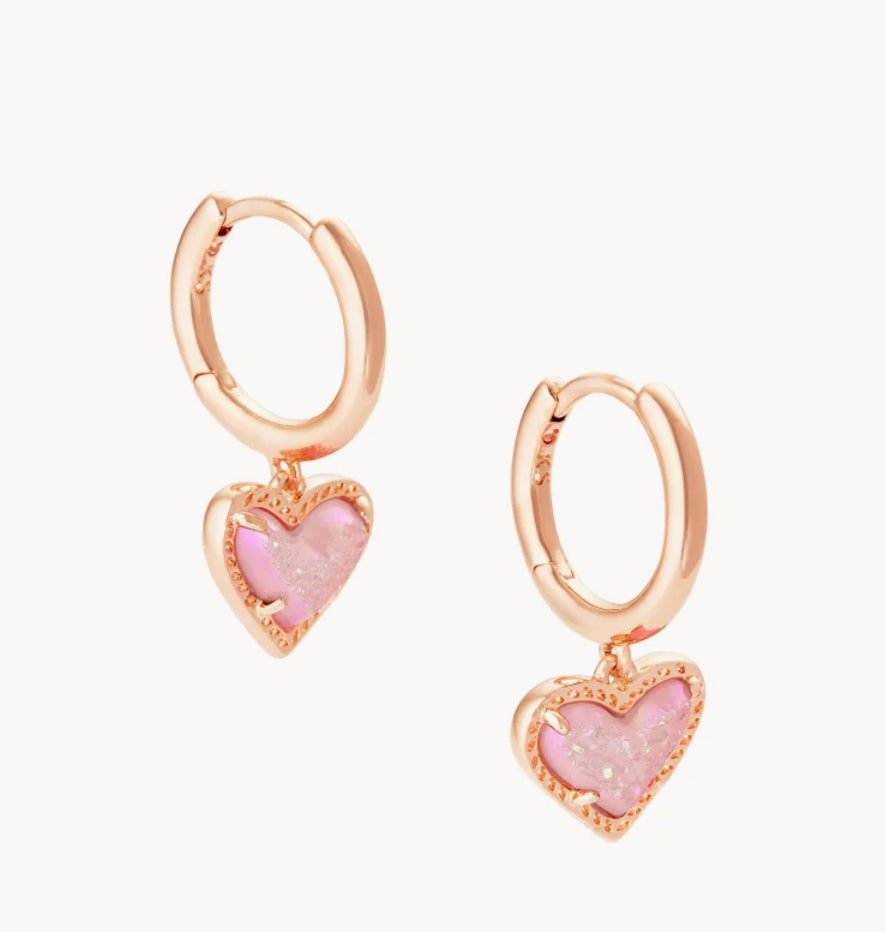 Ari Heart Huggie Earrings