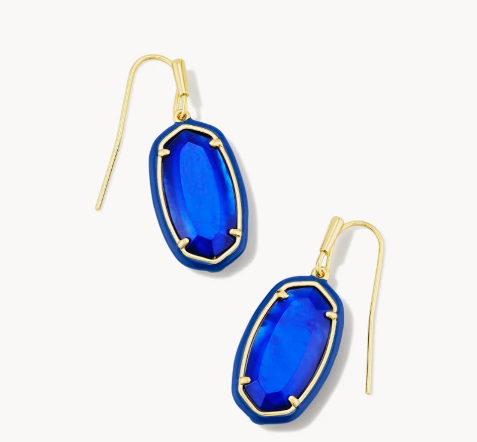 Dani Enamel Frame Drop Earrings