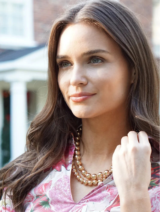 Jasper Ball Bead Necklace