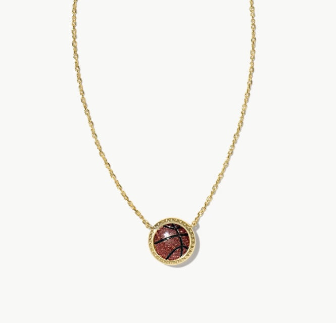 Basketball Short Pendant Necklace