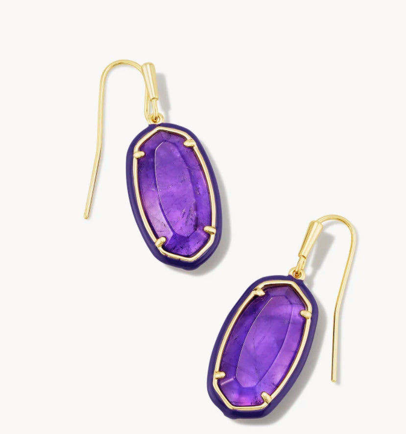 Dani Enamel Frame Drop Earrings