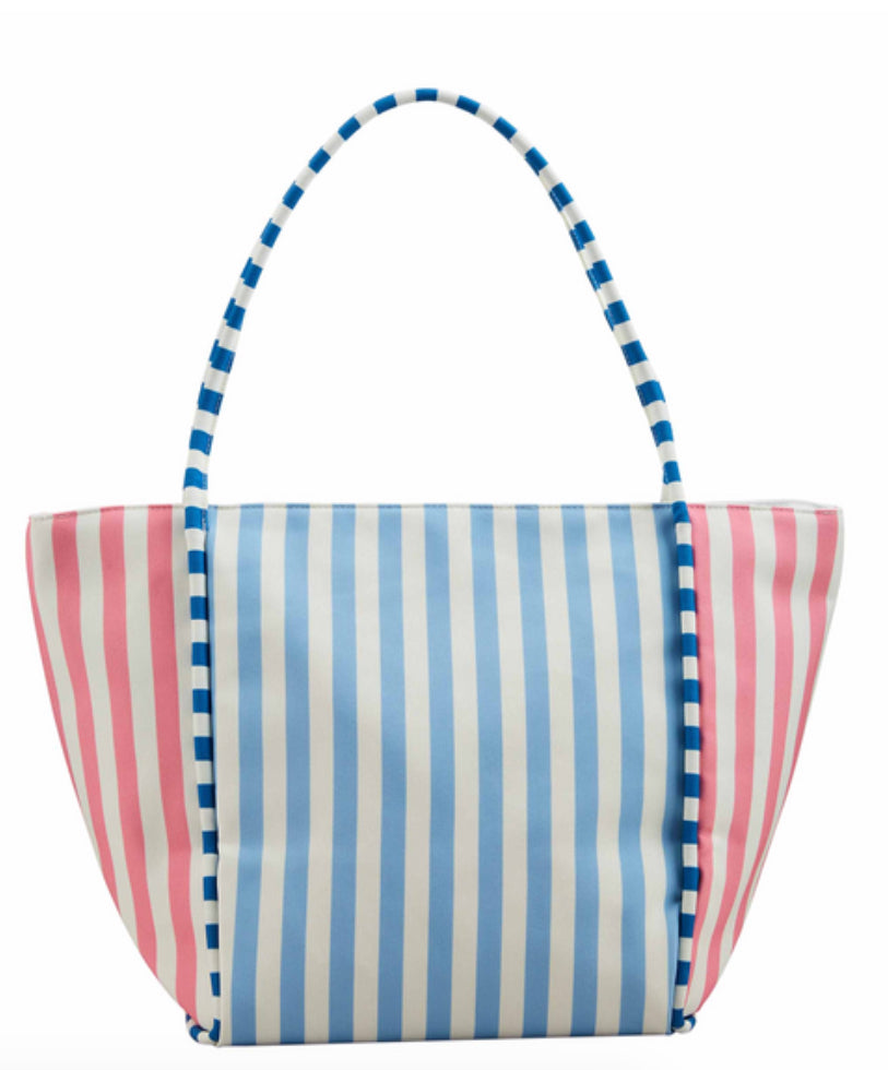 Striped Cooler Tote
