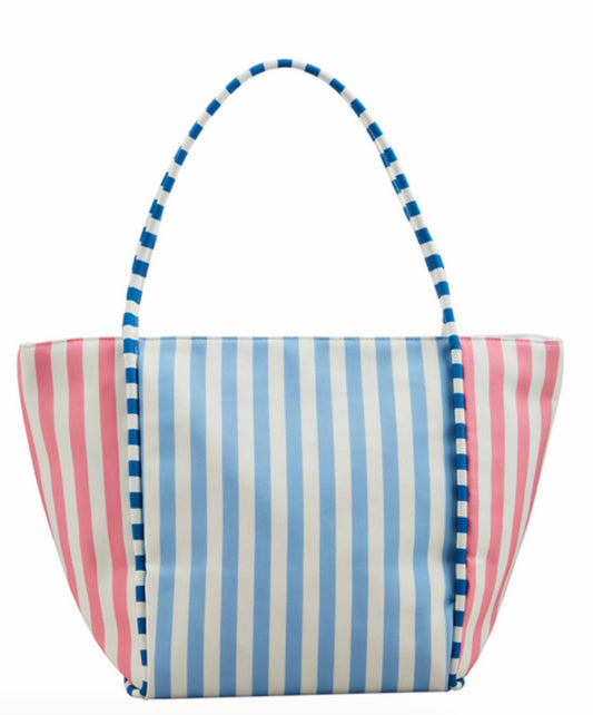 Striped Cooler Tote