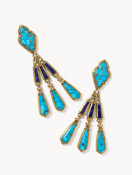Adeline Vintage Gold Statement Earrings