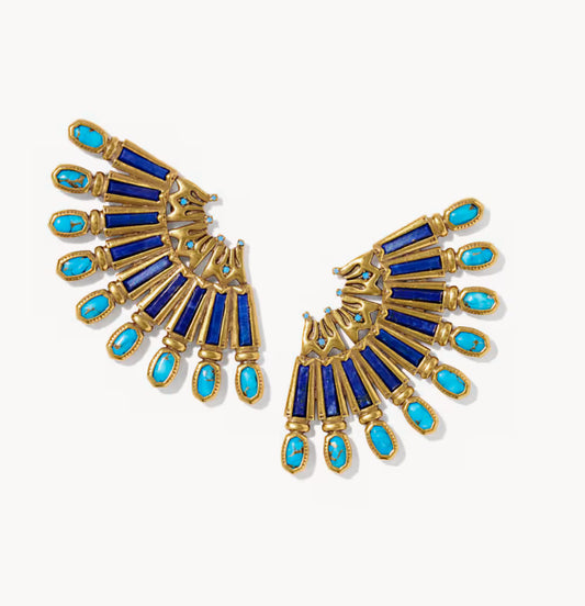 Catherine Vintage Gold Statement Earrings