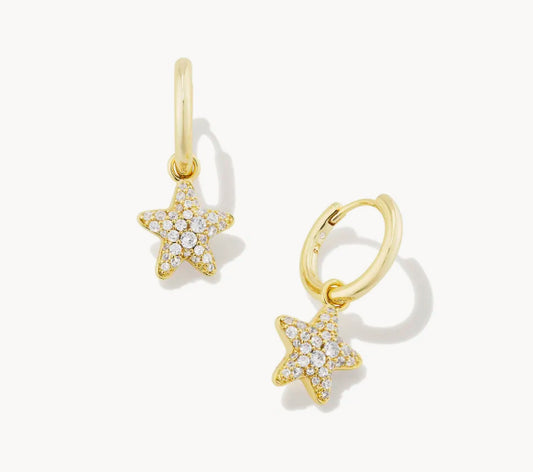 Jae Star Pave Huggie Earrings