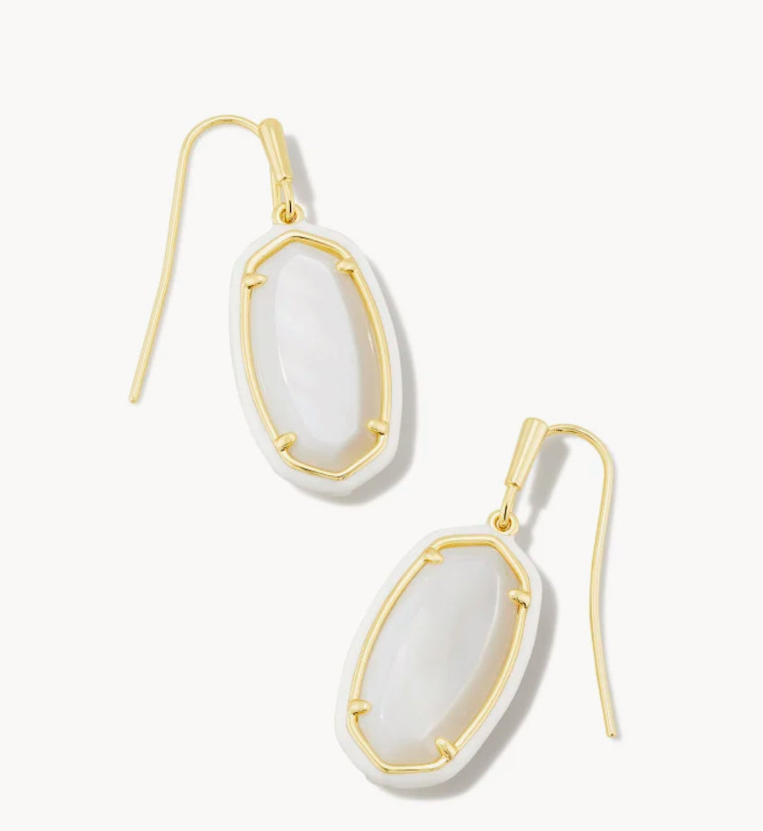 Dani Enamel Frame Drop Earrings